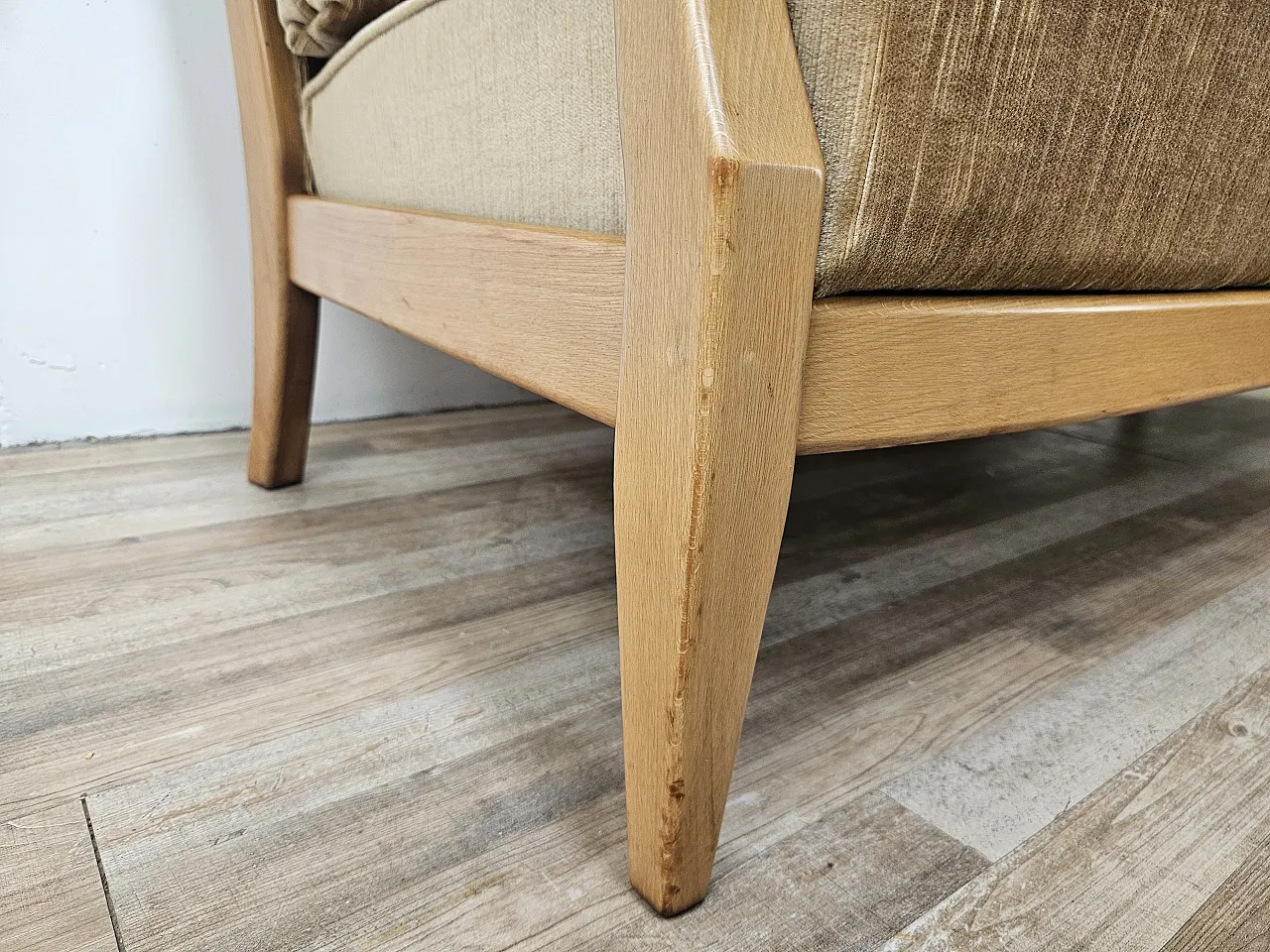 Three-seater sofa in beech, 70s 15