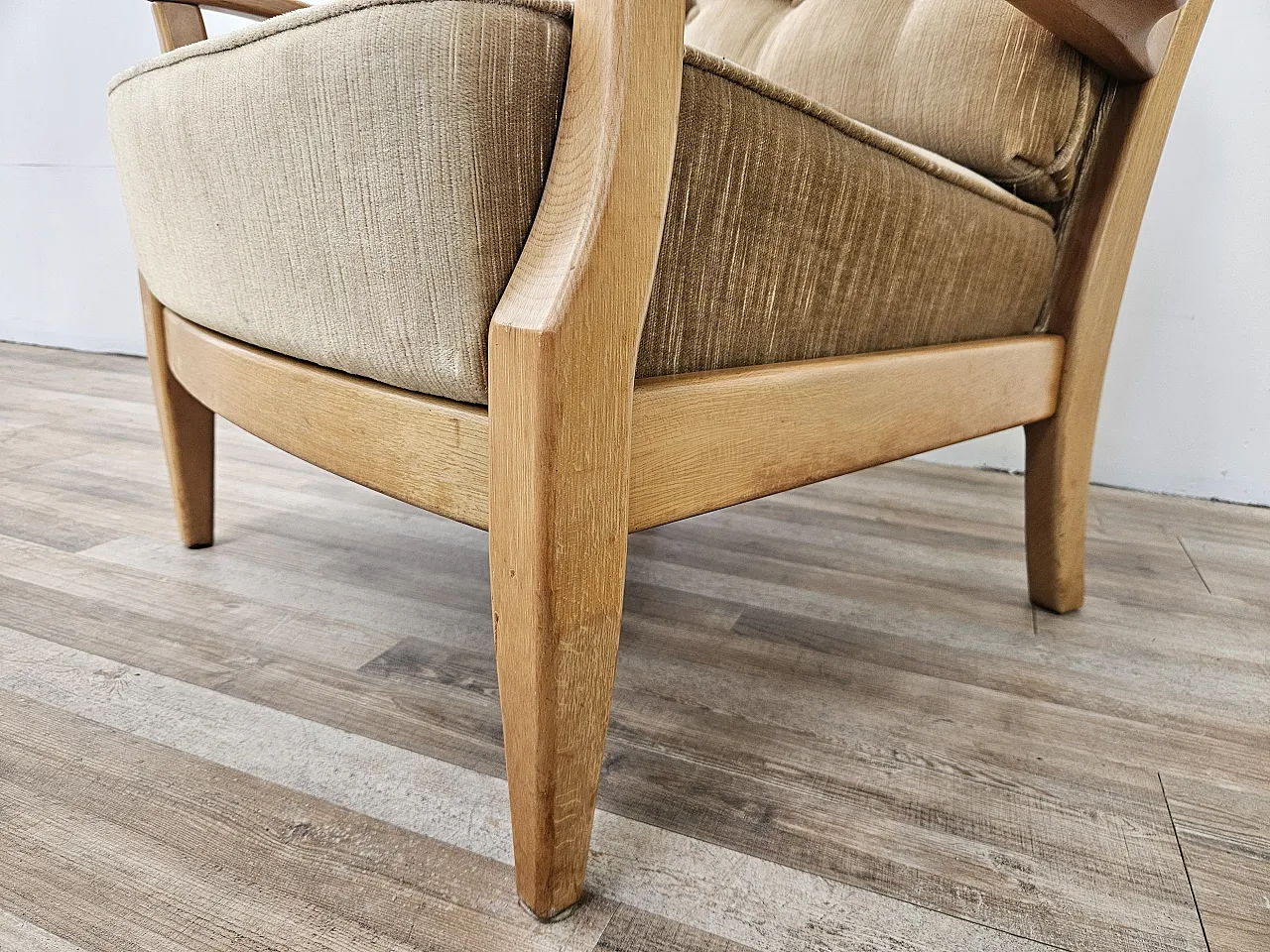 70s living room chair in beech 12