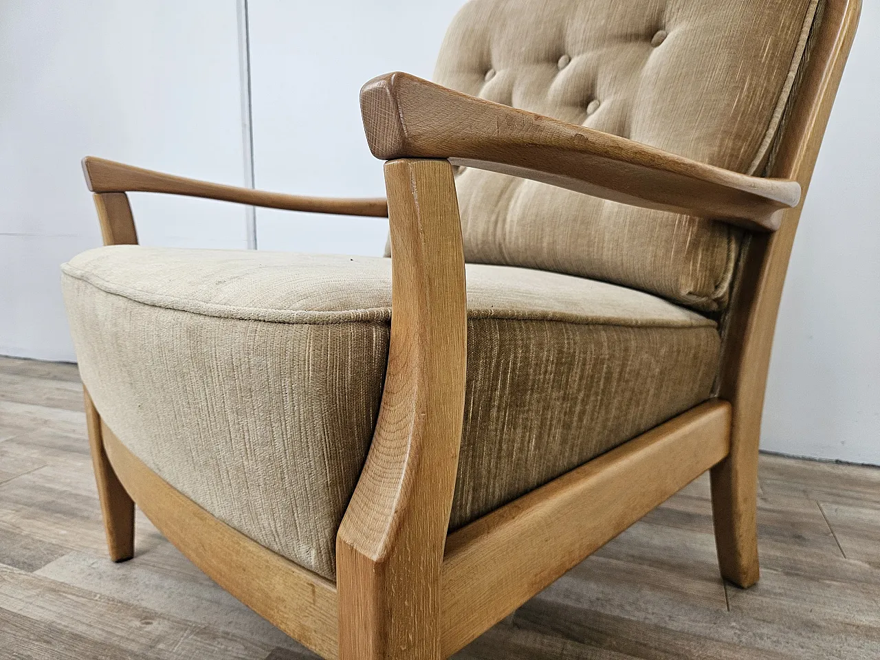 70s living room chair in beech 13