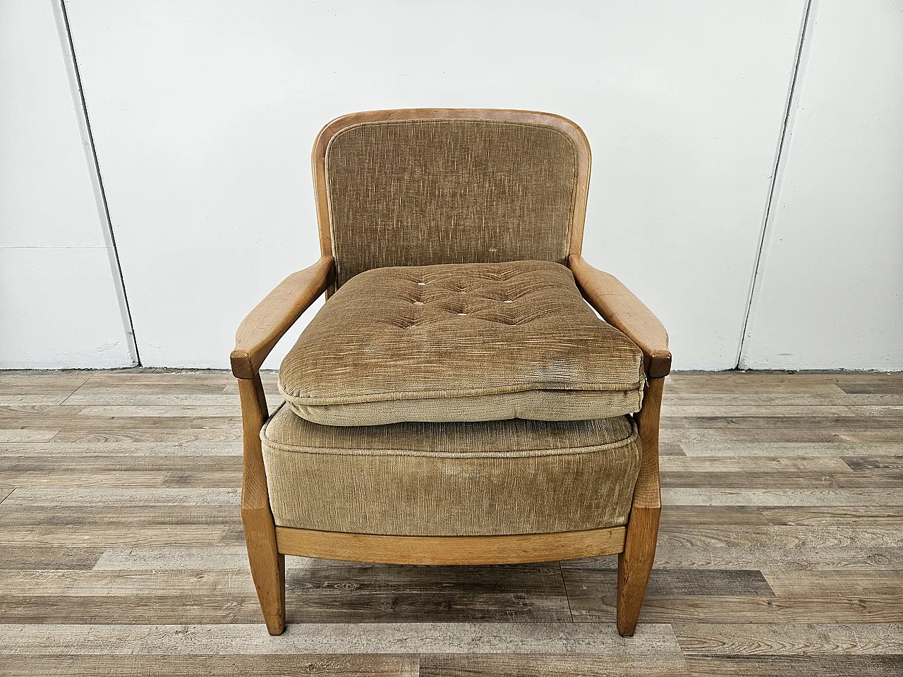 70s living room chair in beech 14
