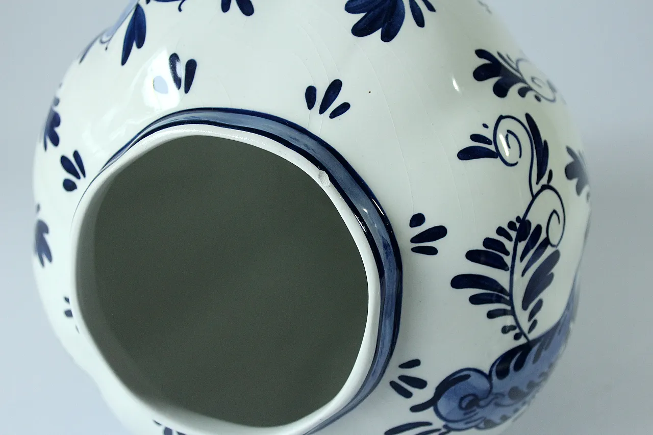 Coppia di 2 vasi Delft coperti, anni '70 9