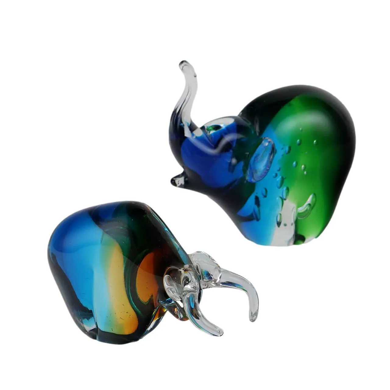 Coppia di sculture in vetro di Murano, anni '60 1