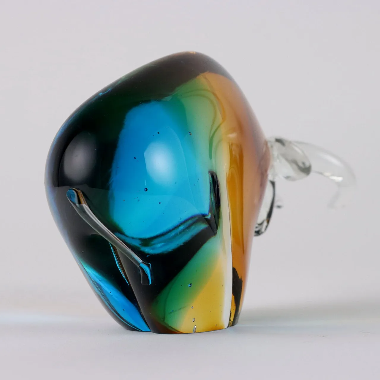 Coppia di sculture in vetro di Murano, anni '60 5