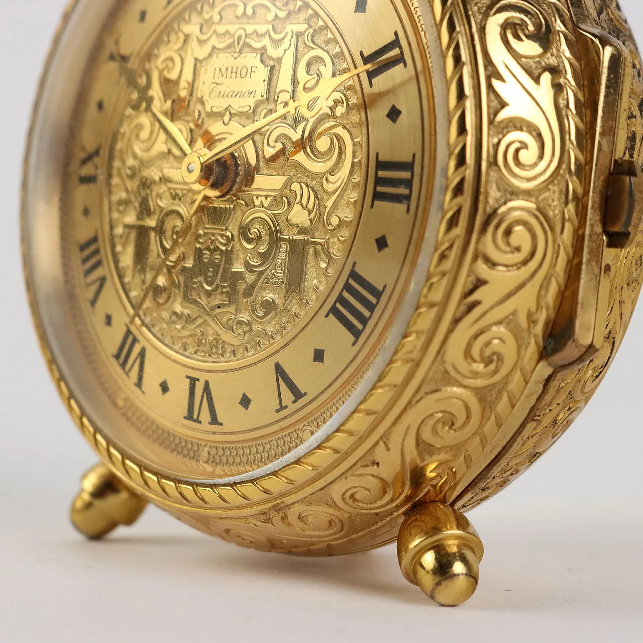 Imhof Trianon 15 Jewels Table Alarm Clock, 19th century 6