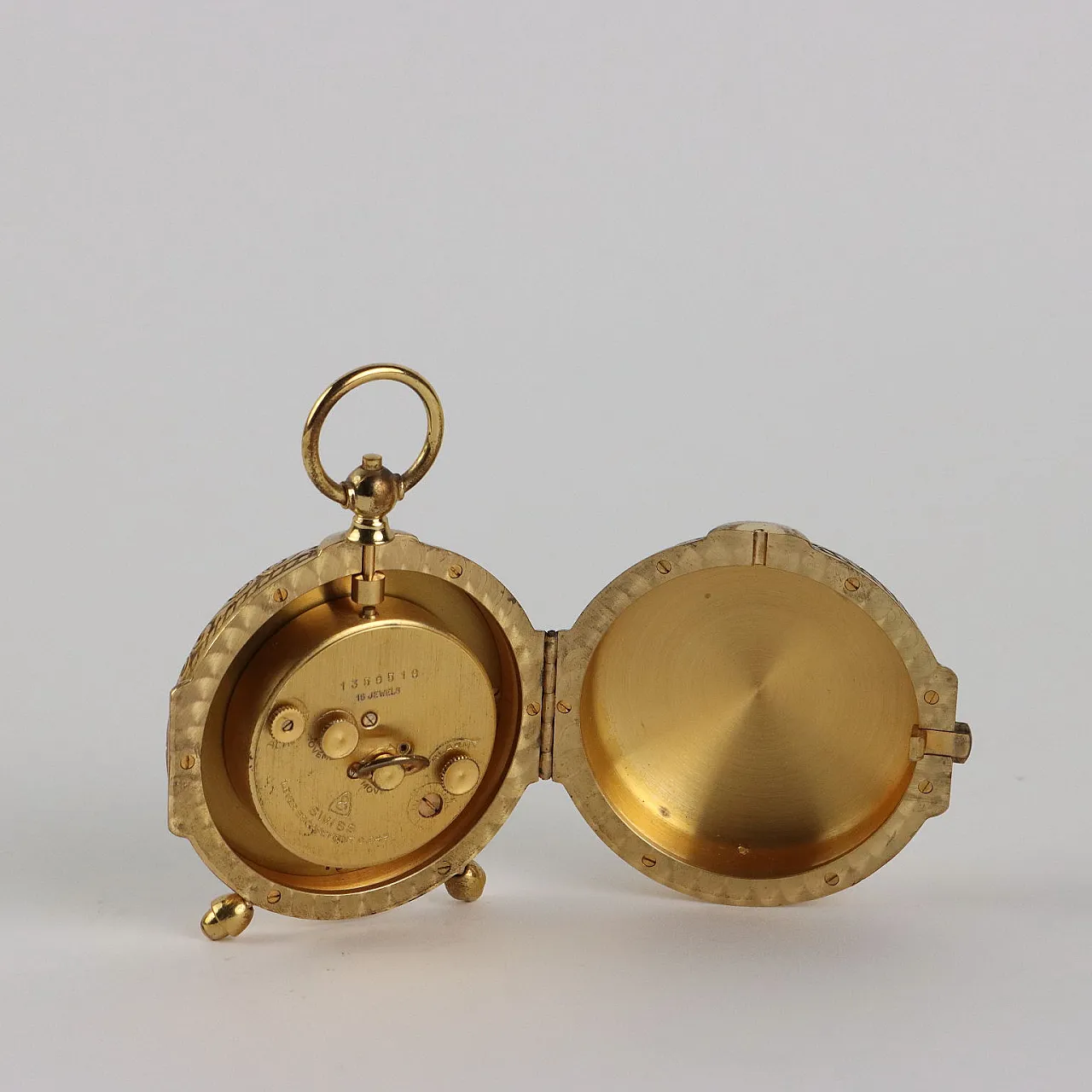 Imhof Trianon 15 Jewels Table Alarm Clock, 19th century 9