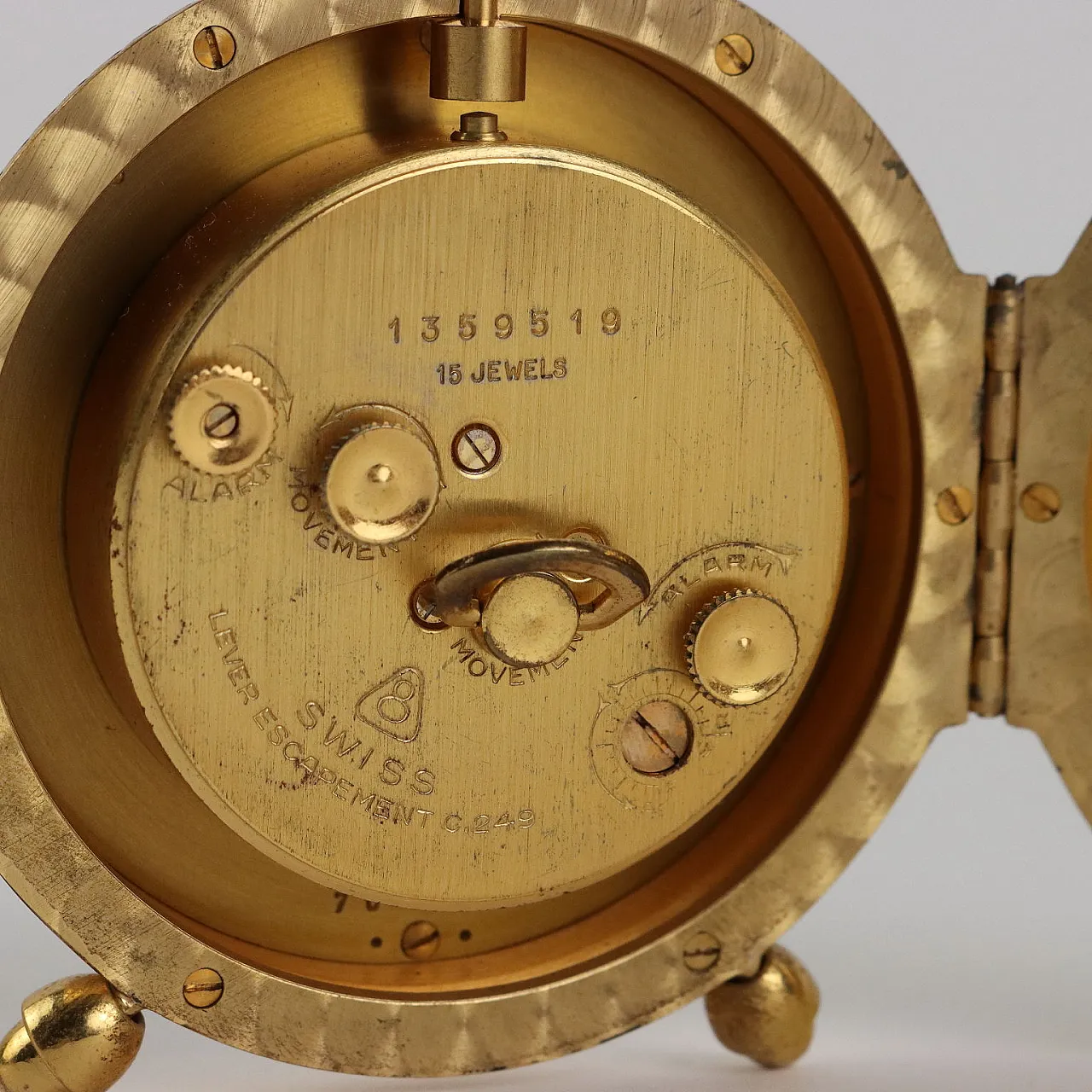 Imhof Trianon 15 Jewels Table Alarm Clock, 19th century 10