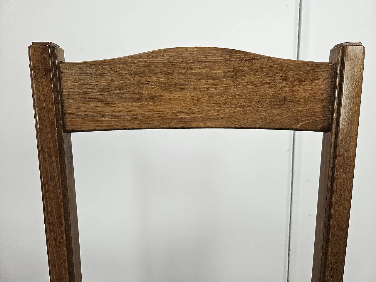 6 Dining room chairs in beech with geometric seat, 1950s 9