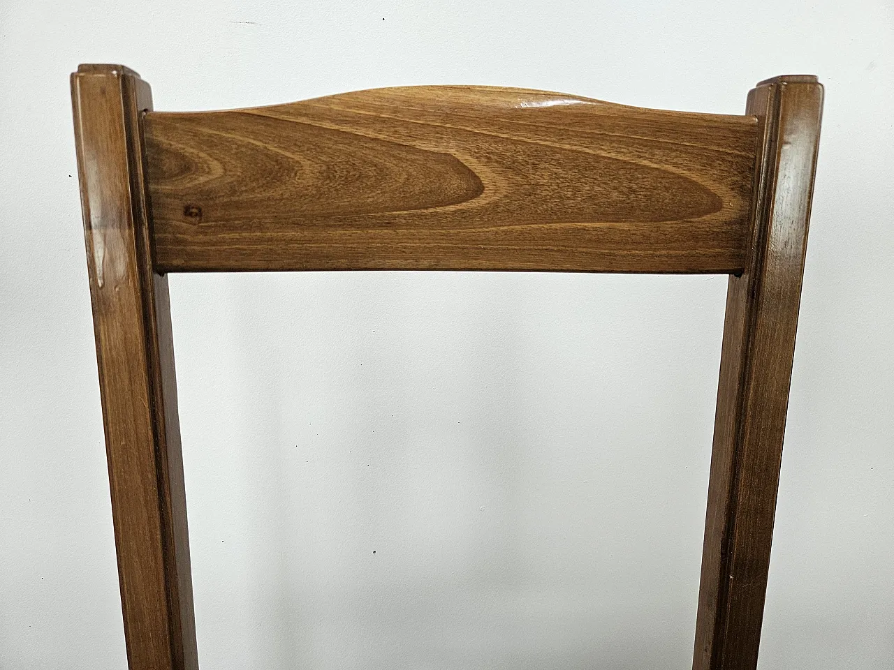 6 Dining room chairs in beech with geometric seat, 1950s 10