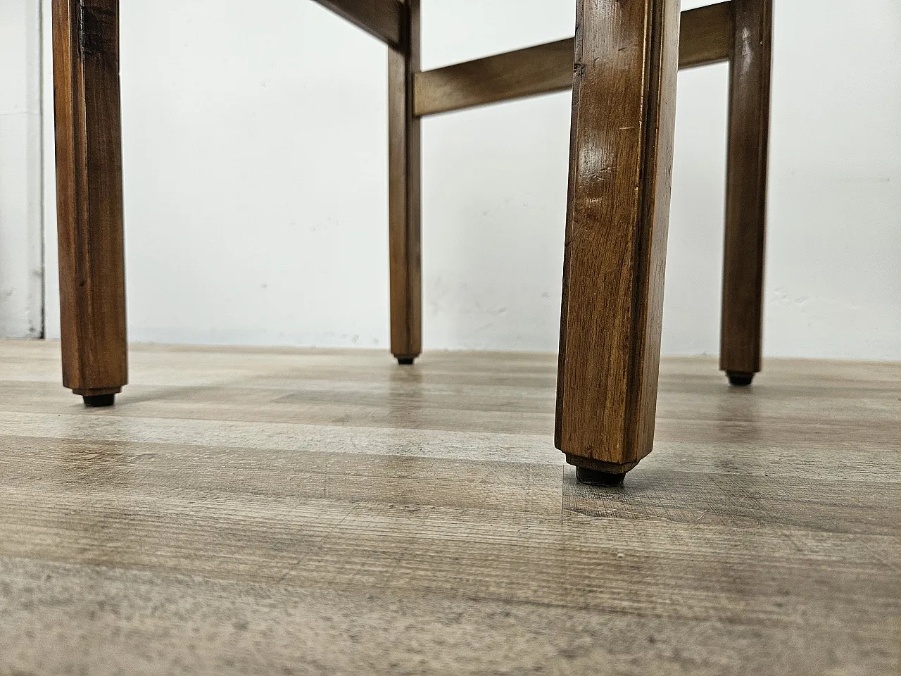 6 Dining room chairs in beech with geometric seat, 1950s 25