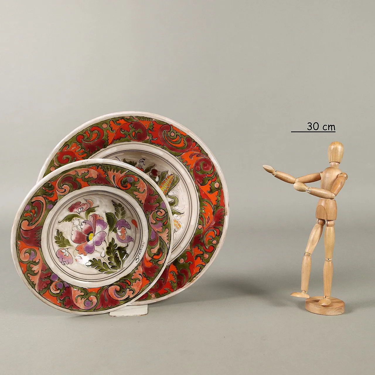 Group of Antique Bowls Man. Schiavon Ceramic Italy XX Century 2