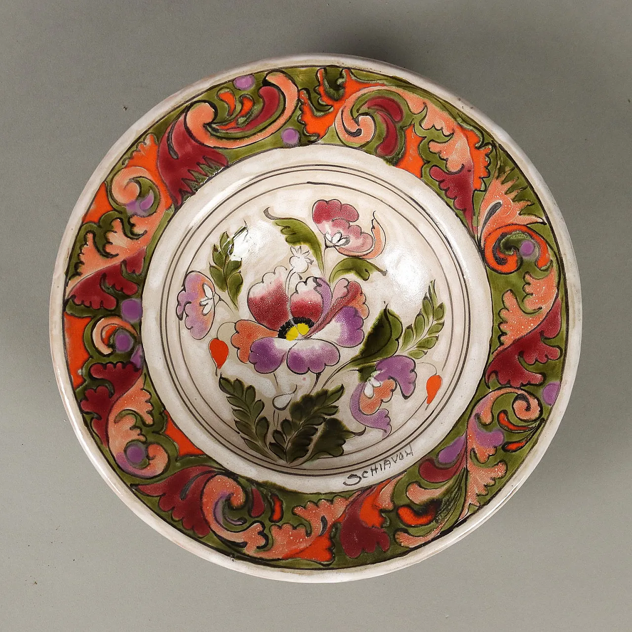 Group of Antique Bowls Man. Schiavon Ceramic Italy XX Century 5