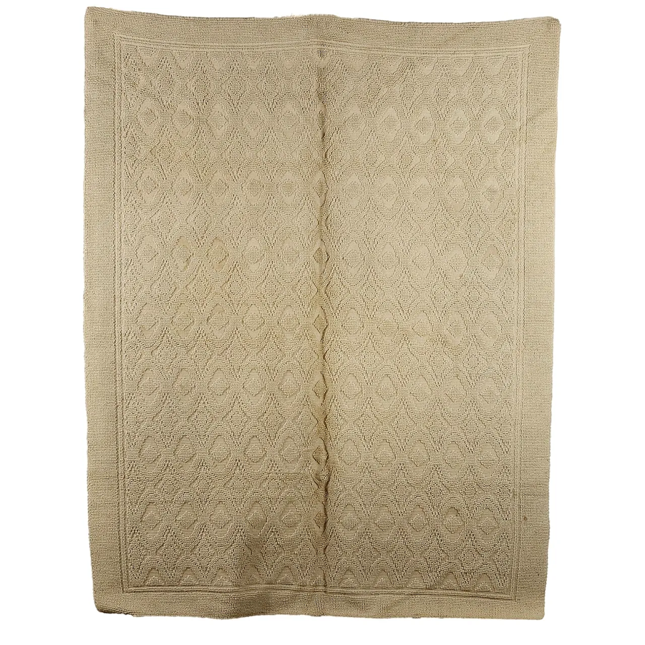 Tappeto Sardo a nodo grosso in lana beige 1