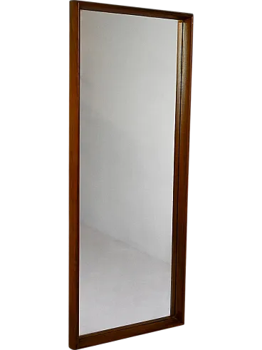 Specchio scandinavo in teak, anni '50
