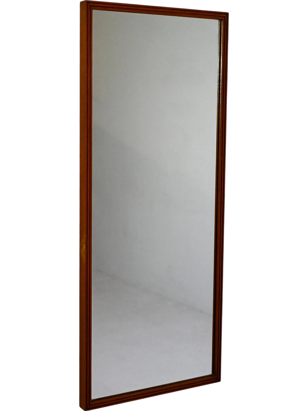 Specchio scandinavo in teak, anni '50 8