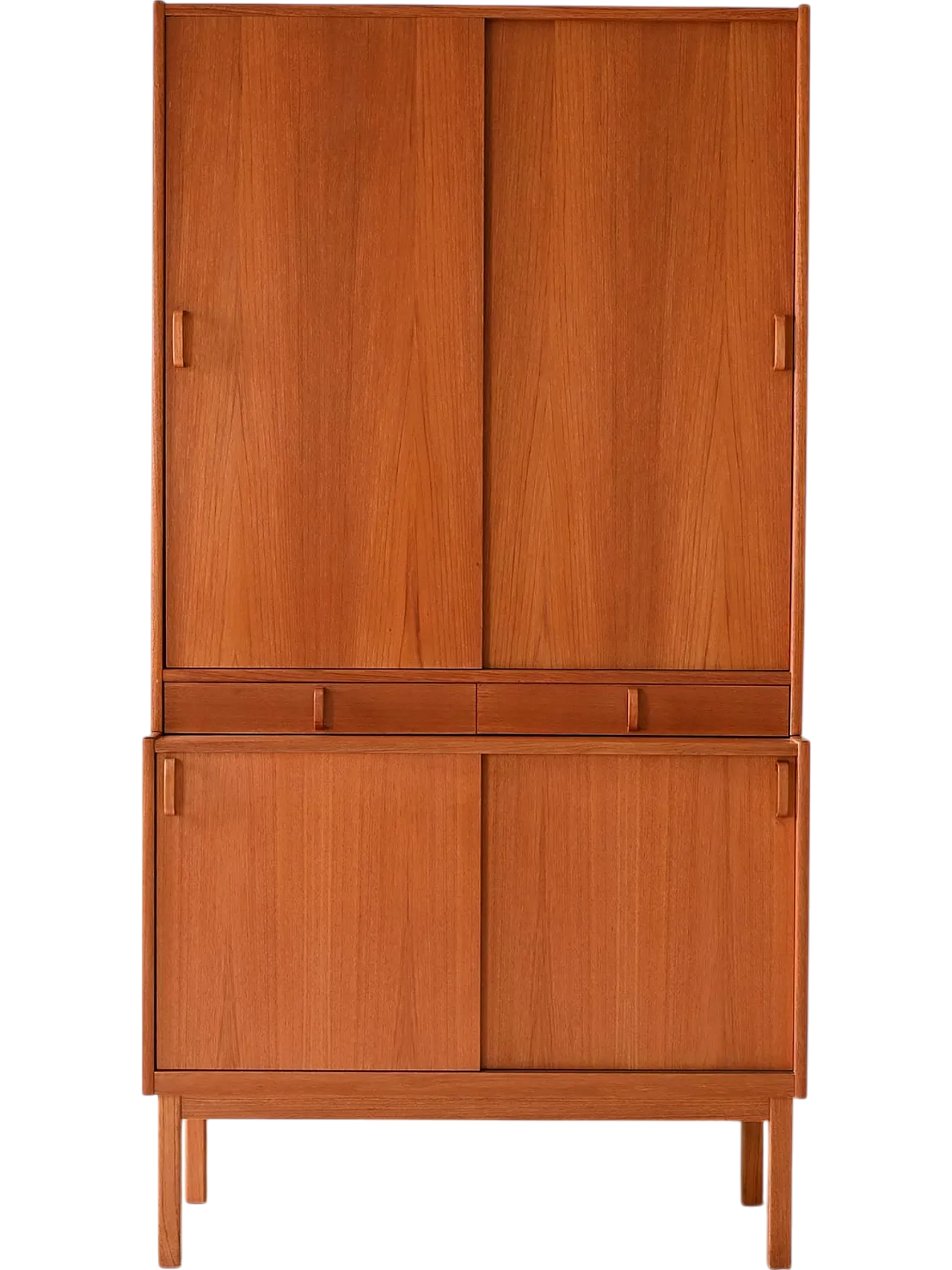 Armadio scandinavo in teak con ante scorrevoli di Bodafors, anni '60 10