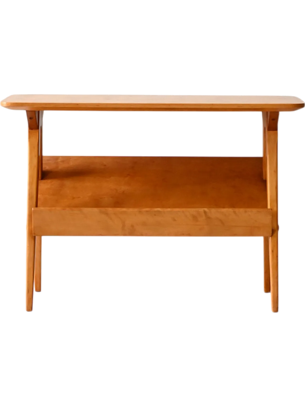 Scandinavian table with Birch display, 60s 10