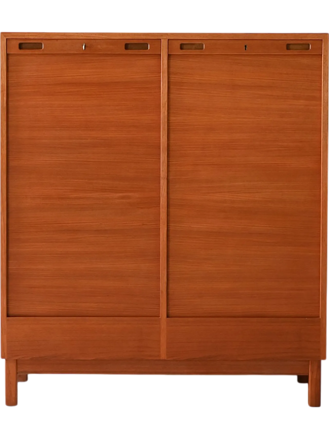 Archivio scandinavo in teak con ante a serrandina, anni '60 8