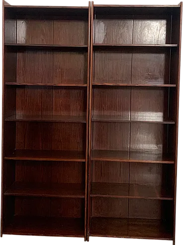 Coppia di librerie regolabili in palissandro, anni '60