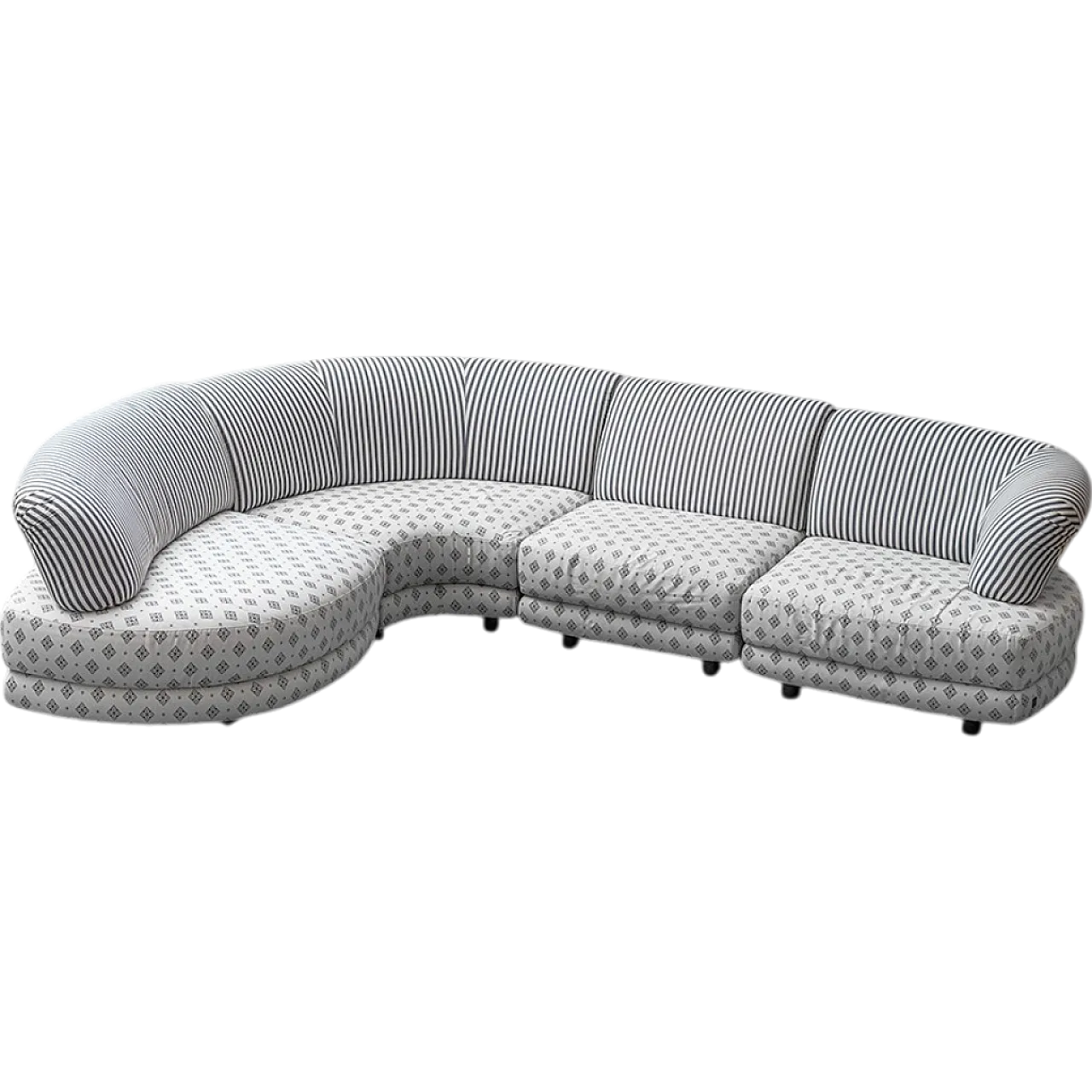 Busnelli Italy modular sofa in fabric, 70s 14