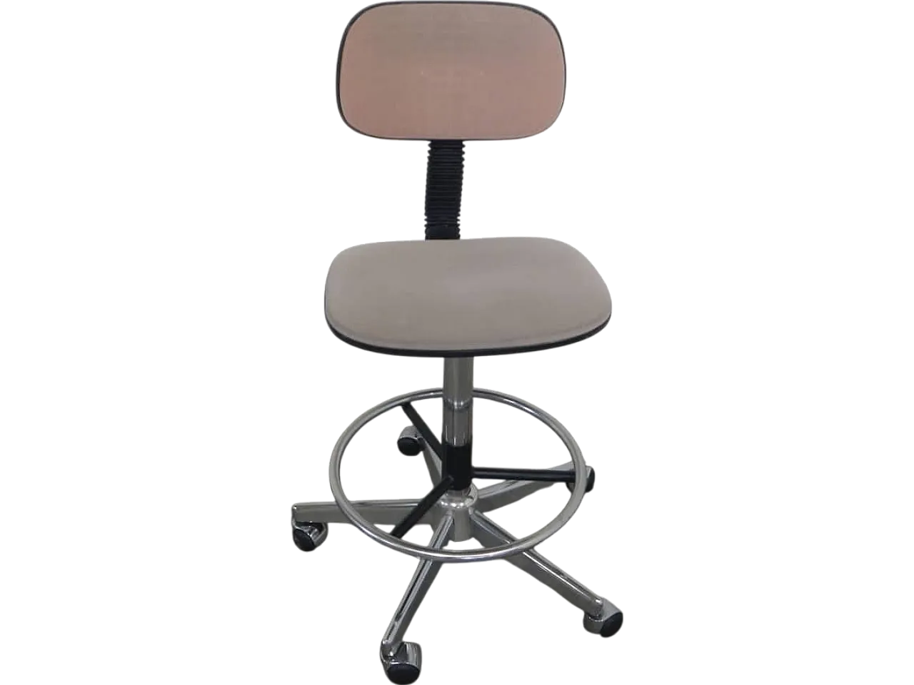 Sgabello con ruote e schienale, 1980 7