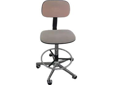Stool with wheels and backrest, 1980s