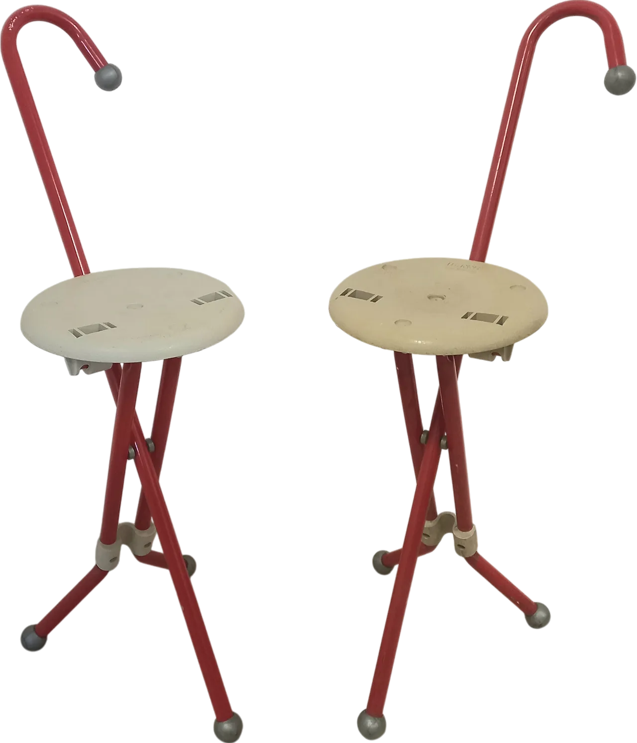 Pair of Ulysse Sandrigar production stroller stools, 80s 10