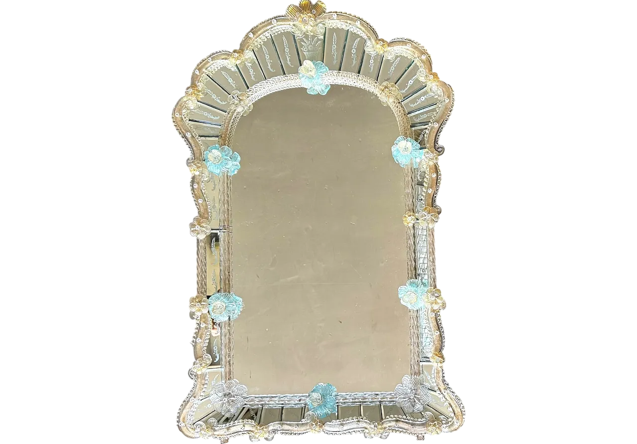 Venetian Murano Art Mirror, 1950s 14