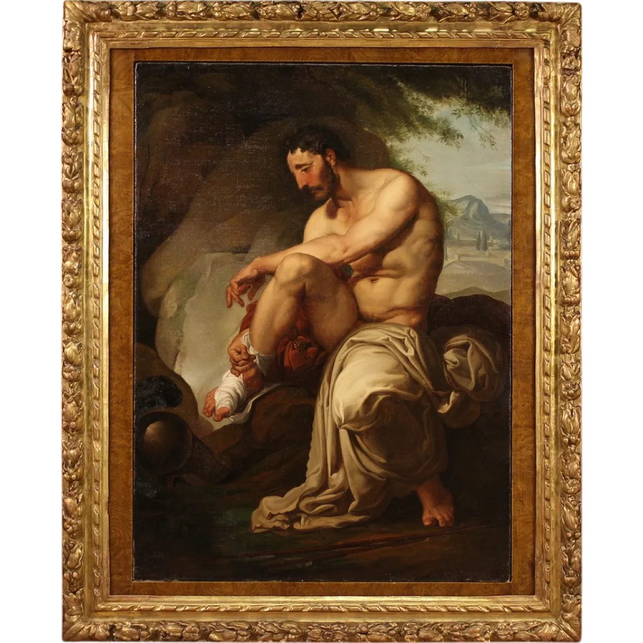 After Francesco Hayez, The wonded Filottete, oil on canvas, 19th c. 15