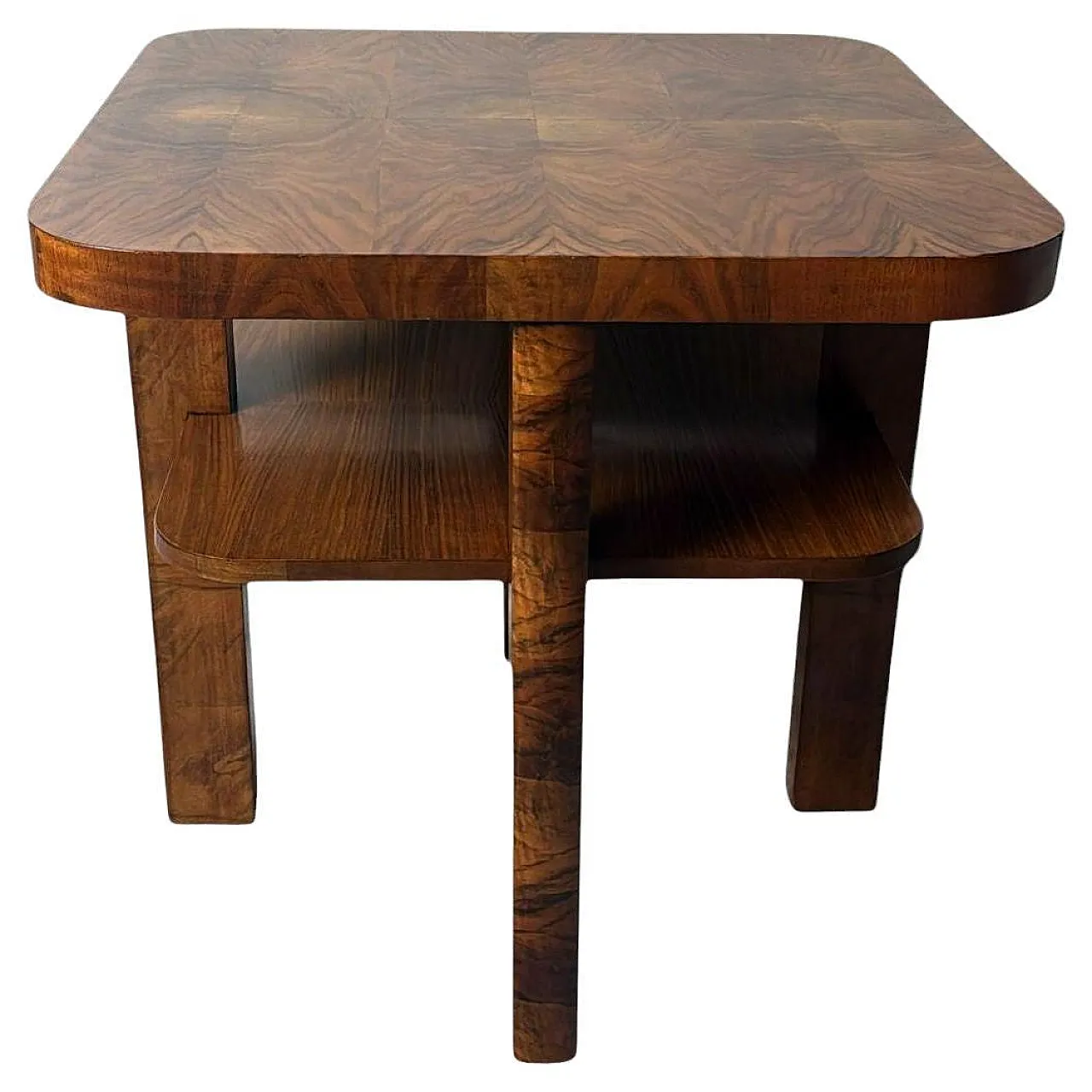 French Art Deco square tea/coffee table, 1930s 1