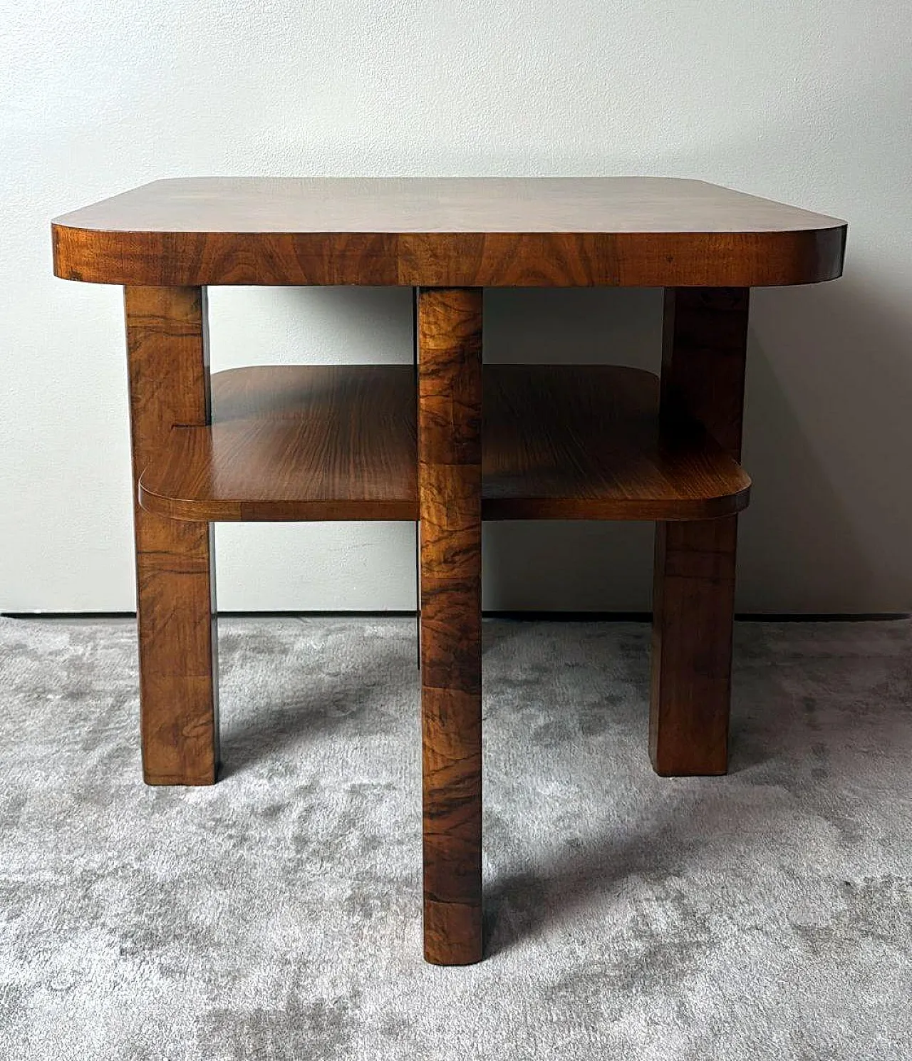 French Art Deco square tea/coffee table, 1930s 2