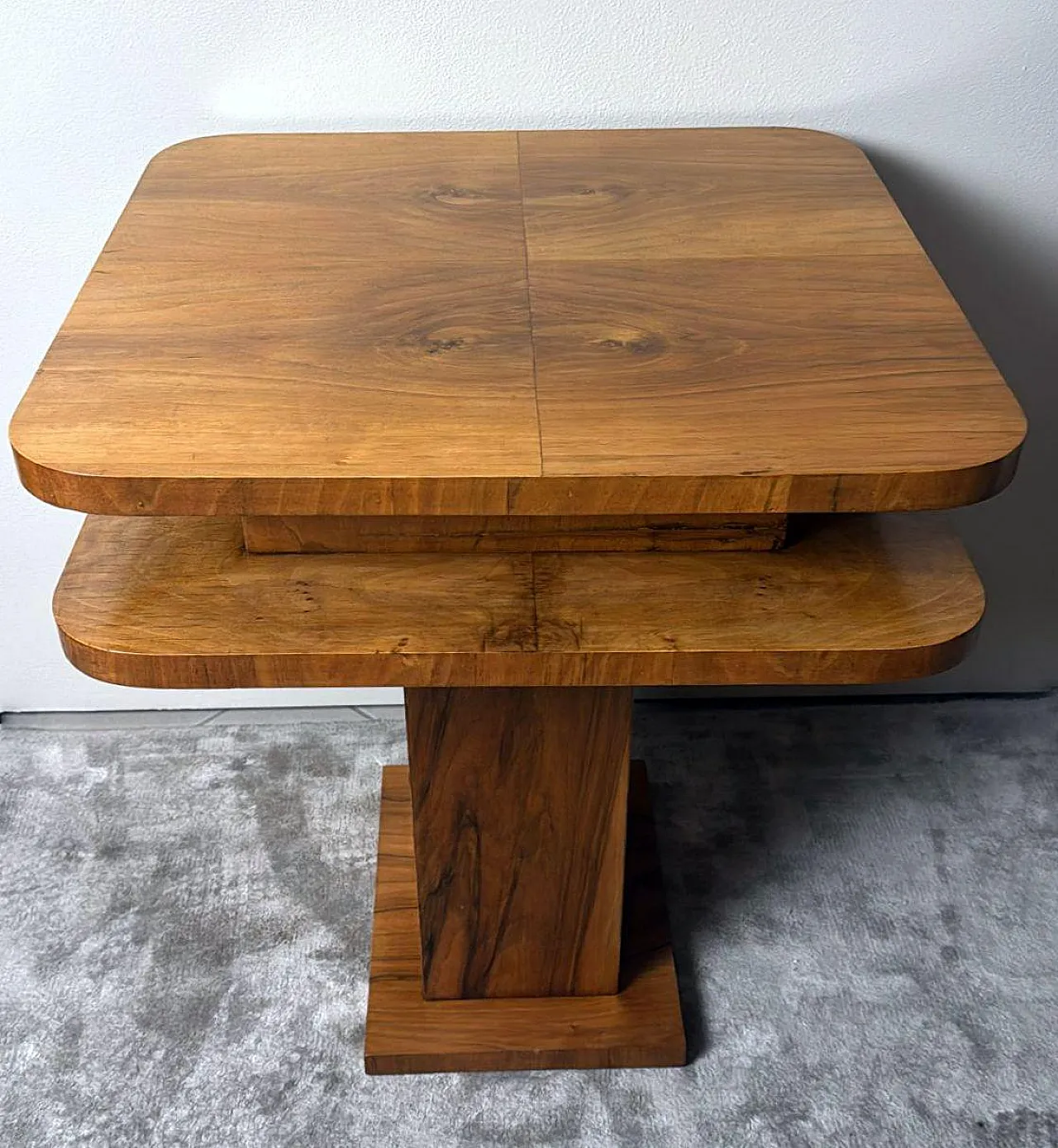 French Art Deco Square Occasional Table, 1930s 3