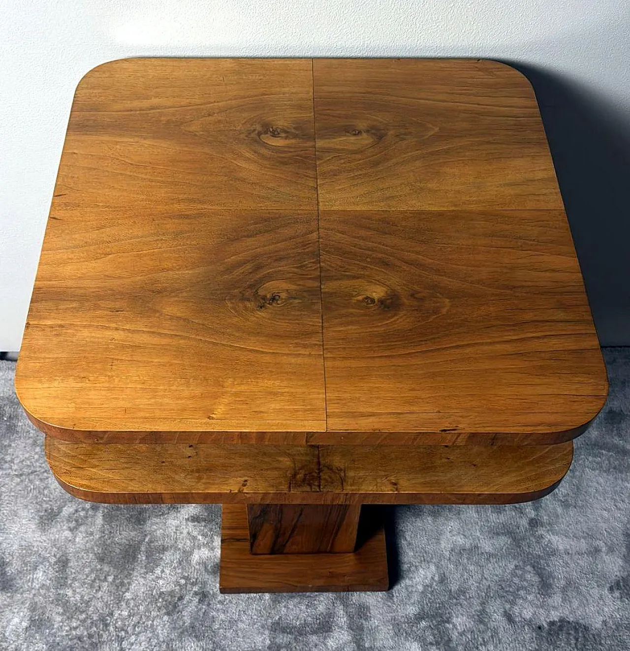 French Art Deco Square Occasional Table, 1930s 7
