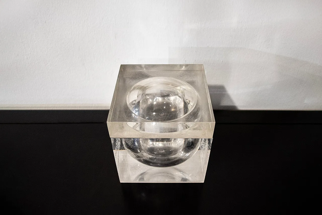 Secchiello per il ghiaccio in vetro acrilico di Alessandro Albrizzi, anni '70 2