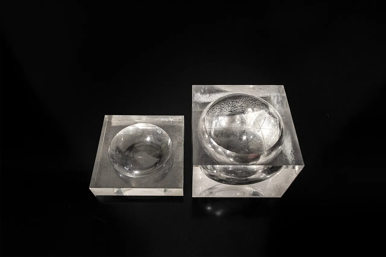 Secchiello per il ghiaccio in vetro acrilico di Alessandro Albrizzi, anni '70 3