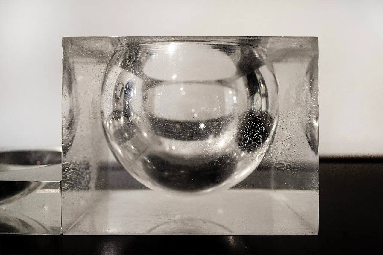 Secchiello per il ghiaccio in vetro acrilico di Alessandro Albrizzi, anni '70 4