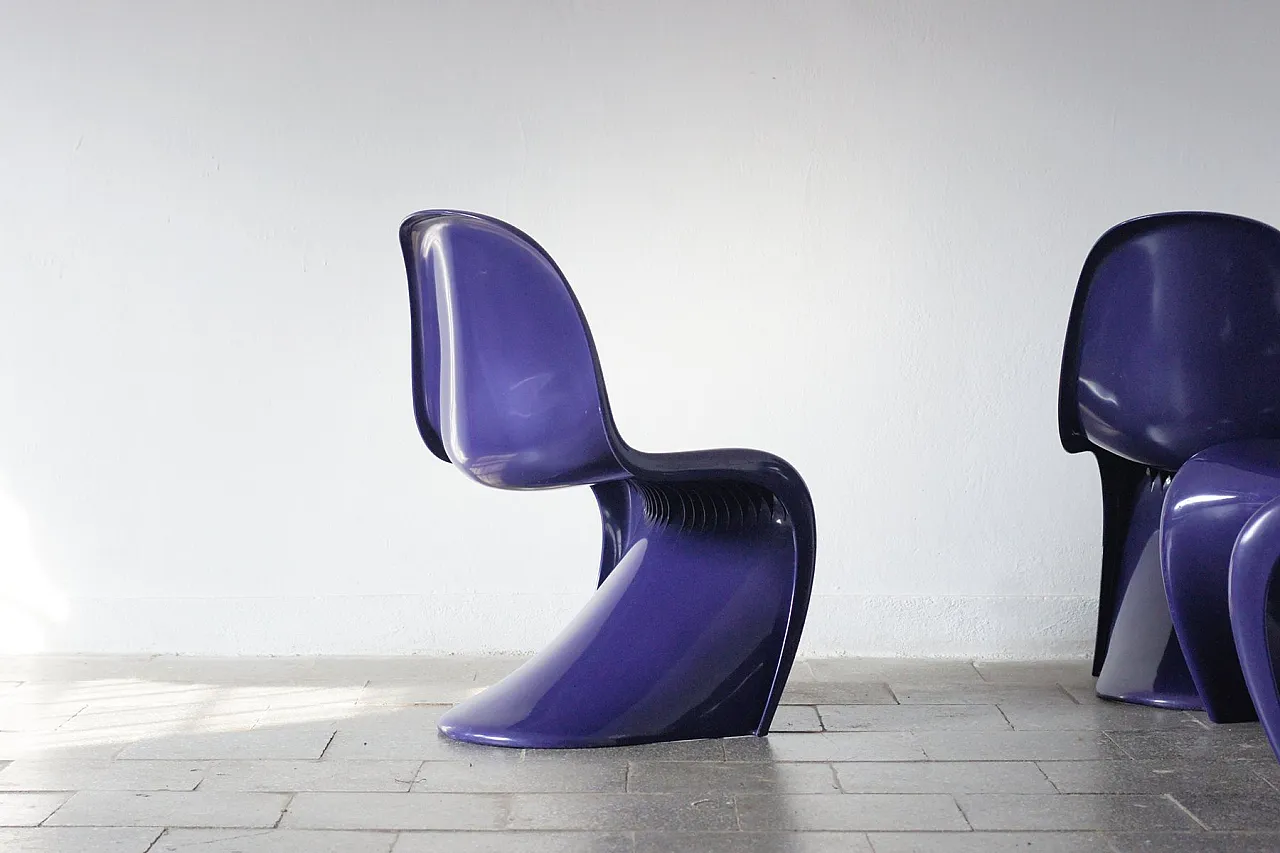 4 Sedie Panton di Verner Panton per Herman Miller/Felhbaum, anni '70 6