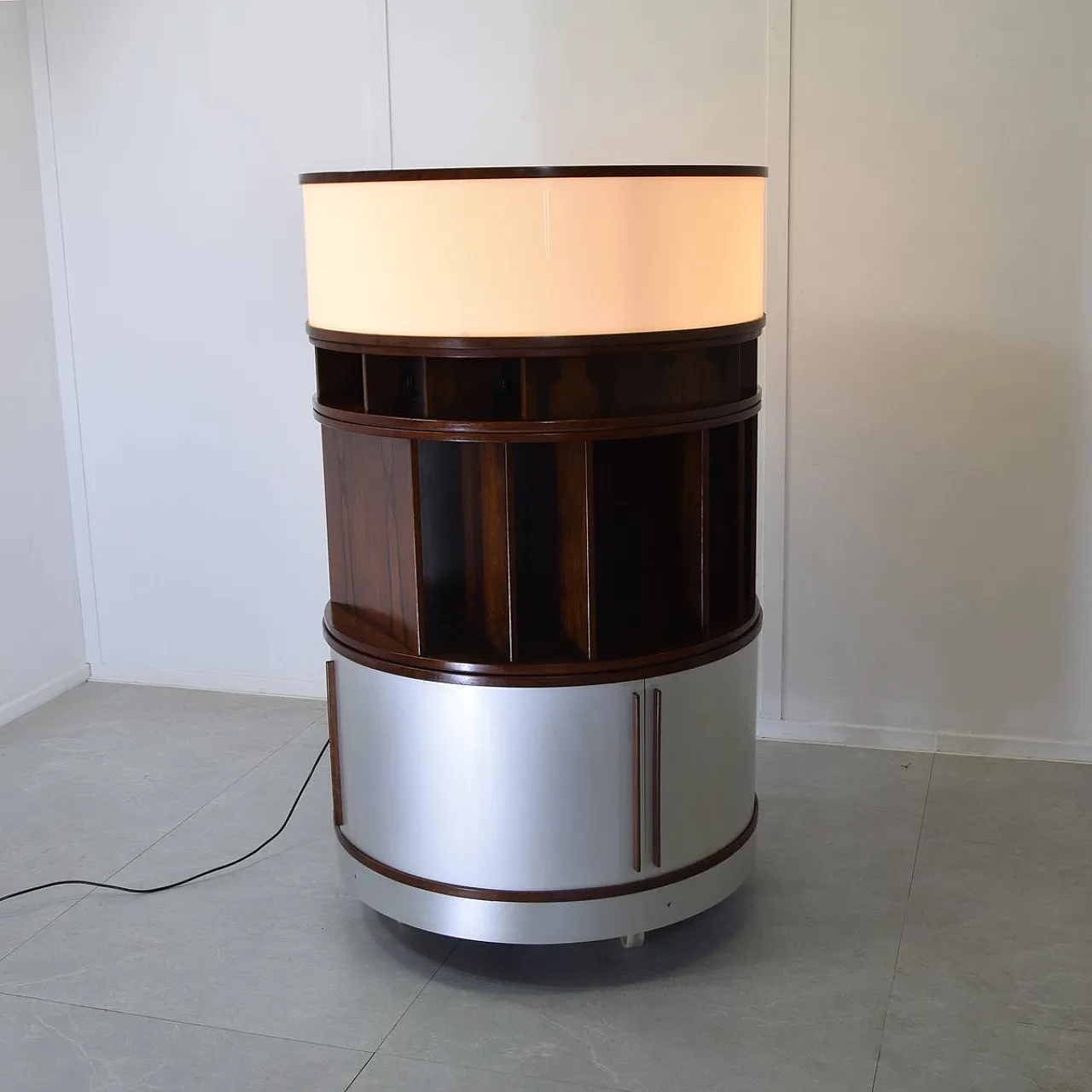 Mobiletto Combi Center in legno di Joe Colombo, anni '60 12