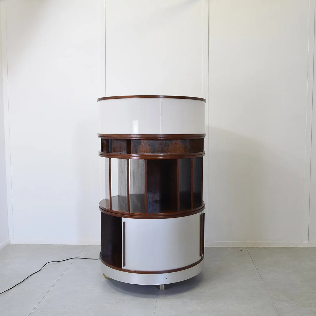 Mobiletto Combi Center in legno di Joe Colombo, anni '60 13