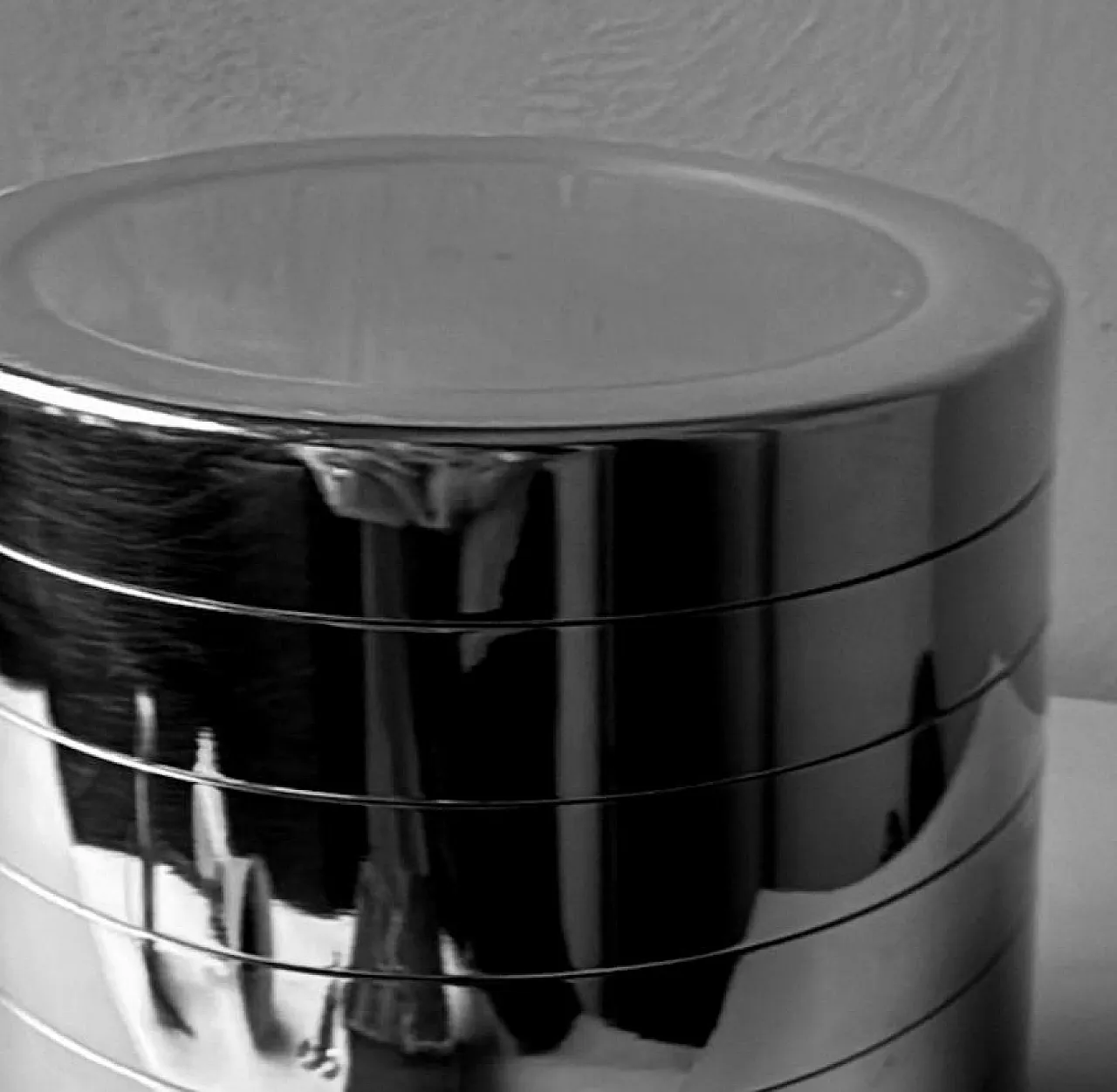 Secchiello da champagne in acciaio inossidabile Art Deco, anni '50 16