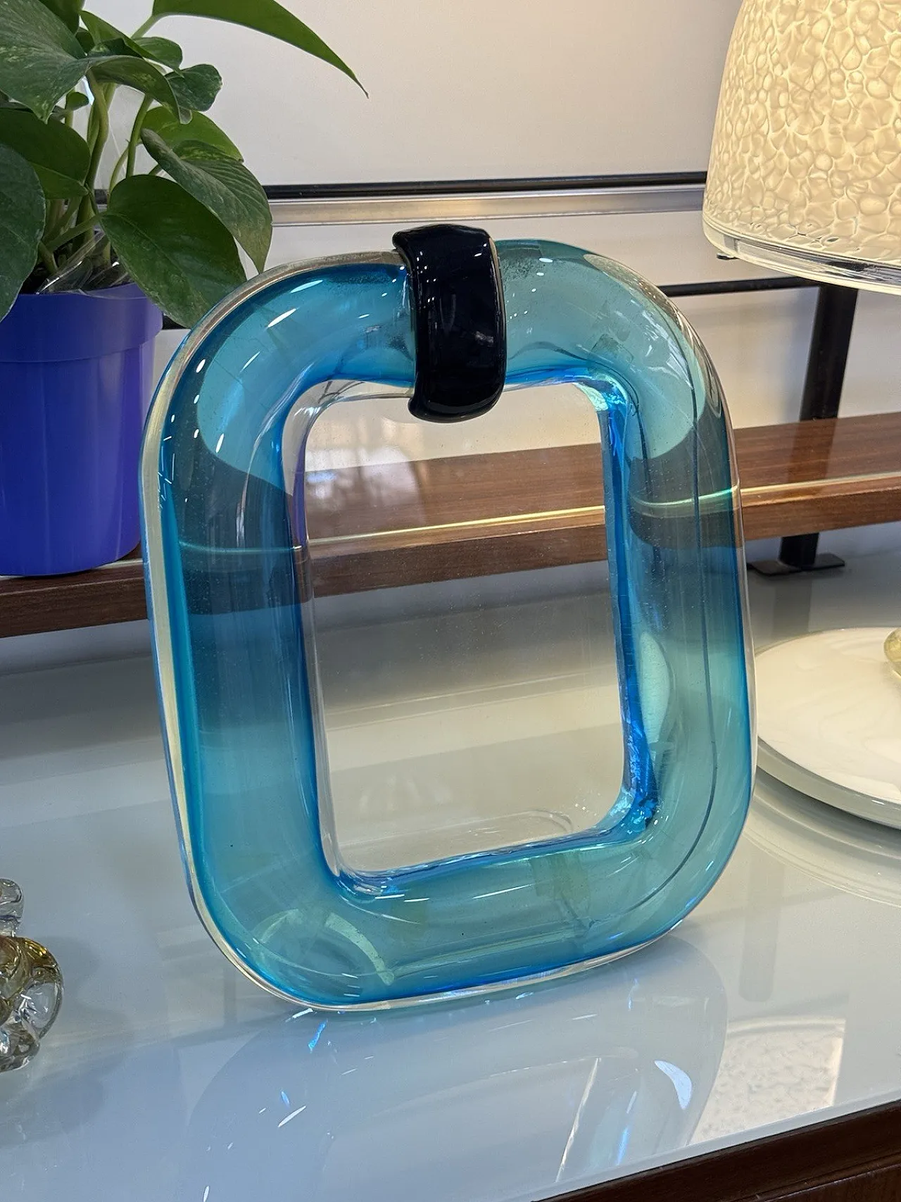 Murano glass frame by Marcello Furlan, 20th century 2