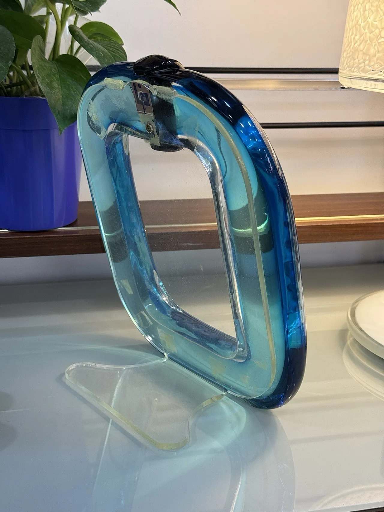 Murano glass frame by Marcello Furlan, 20th century 6