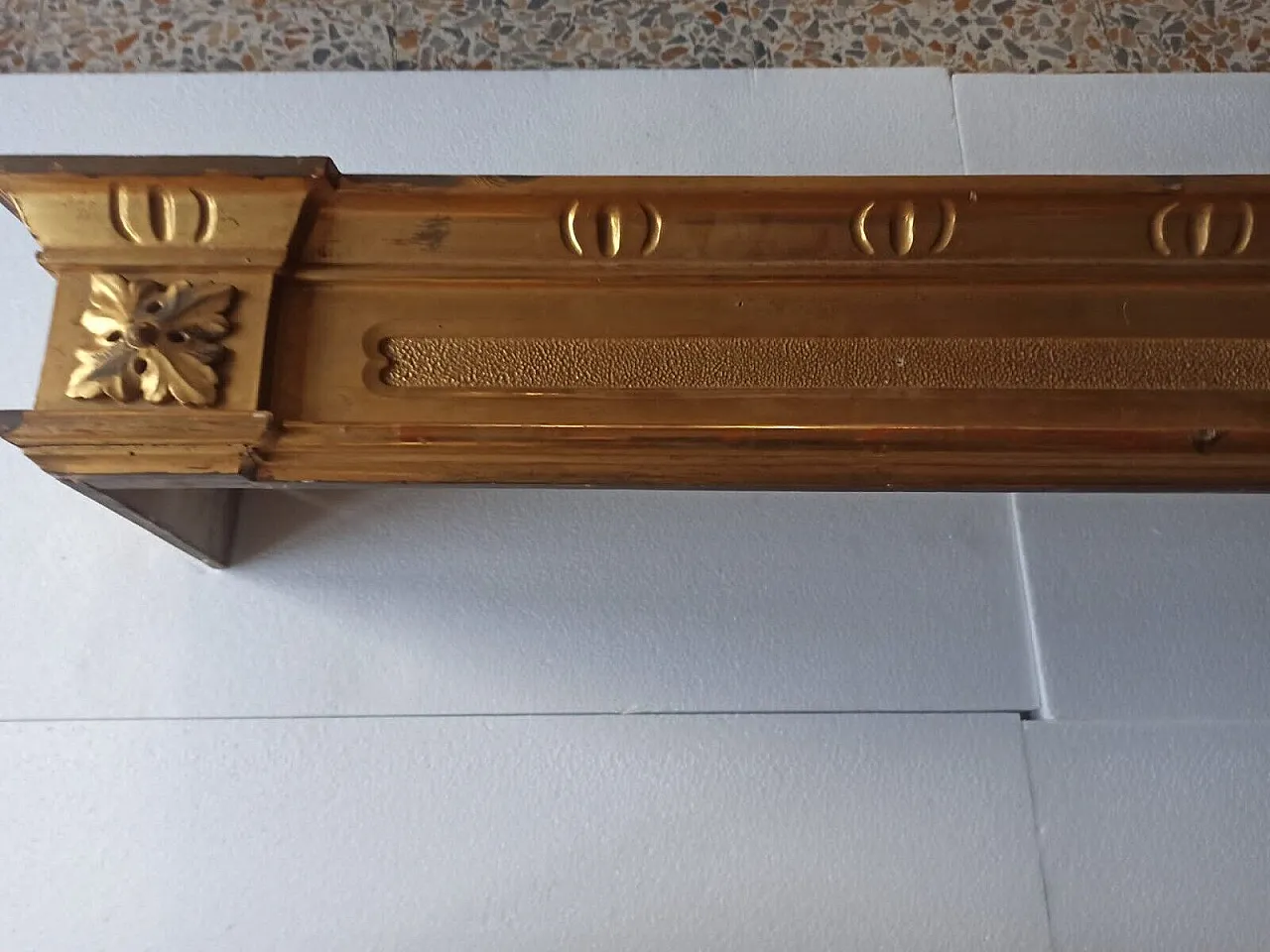 Coppia di mantovane in legno dorato, metà '800 5