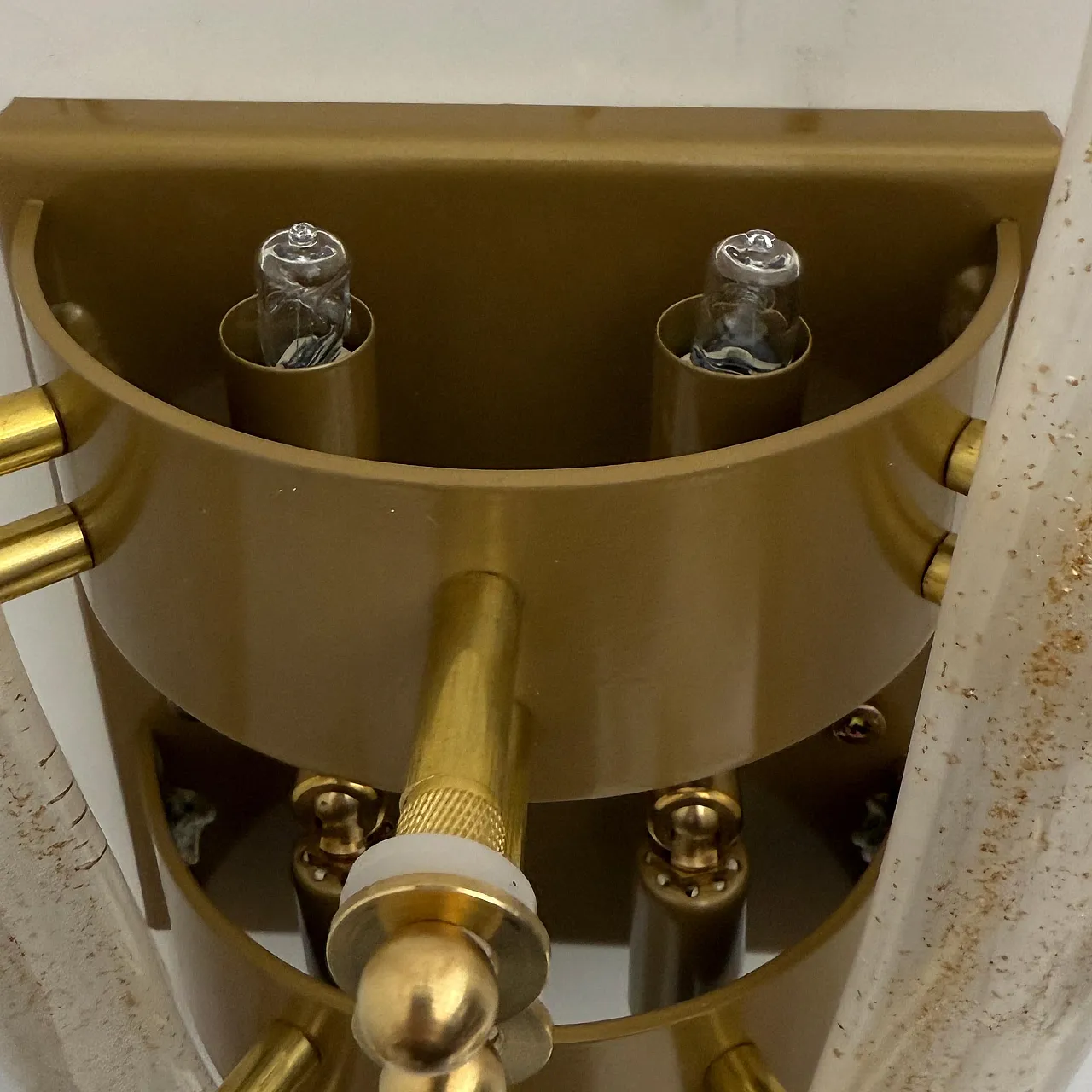 Pair of Murano glass and gold leaf wall sconces, 2000s 11