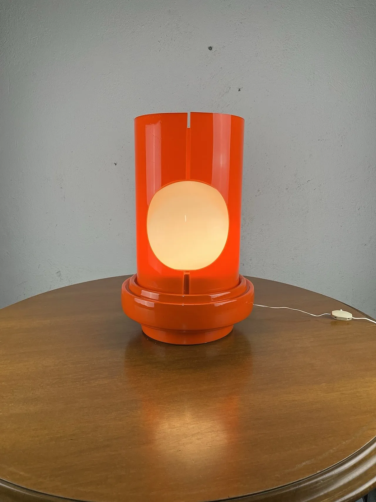 Plastic and ceramic glass table lamp, 1960s 1