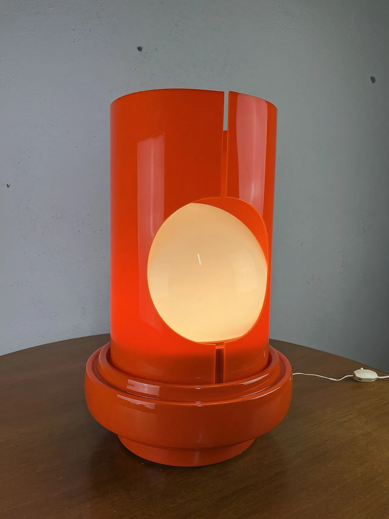 Plastic and ceramic glass table lamp, 1960s 2