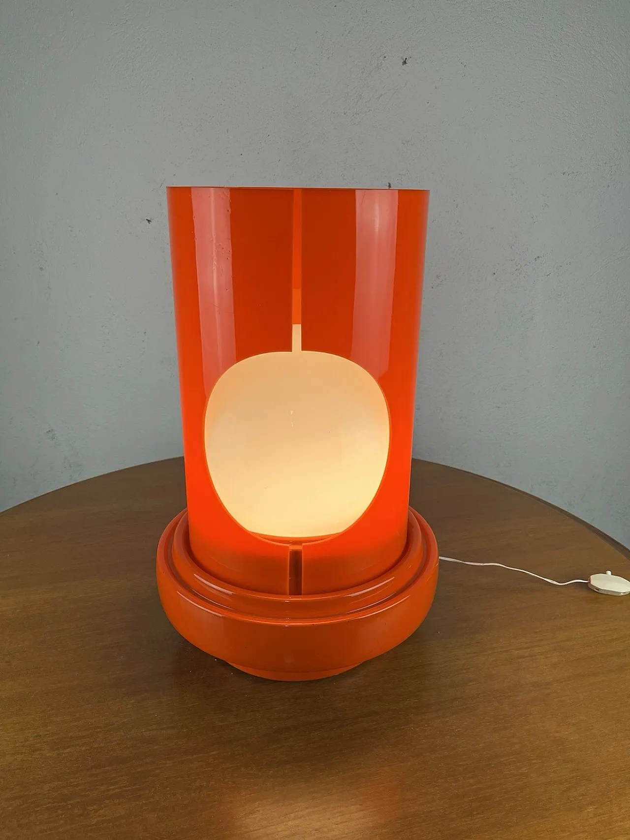 Plastic and ceramic glass table lamp, 1960s 4