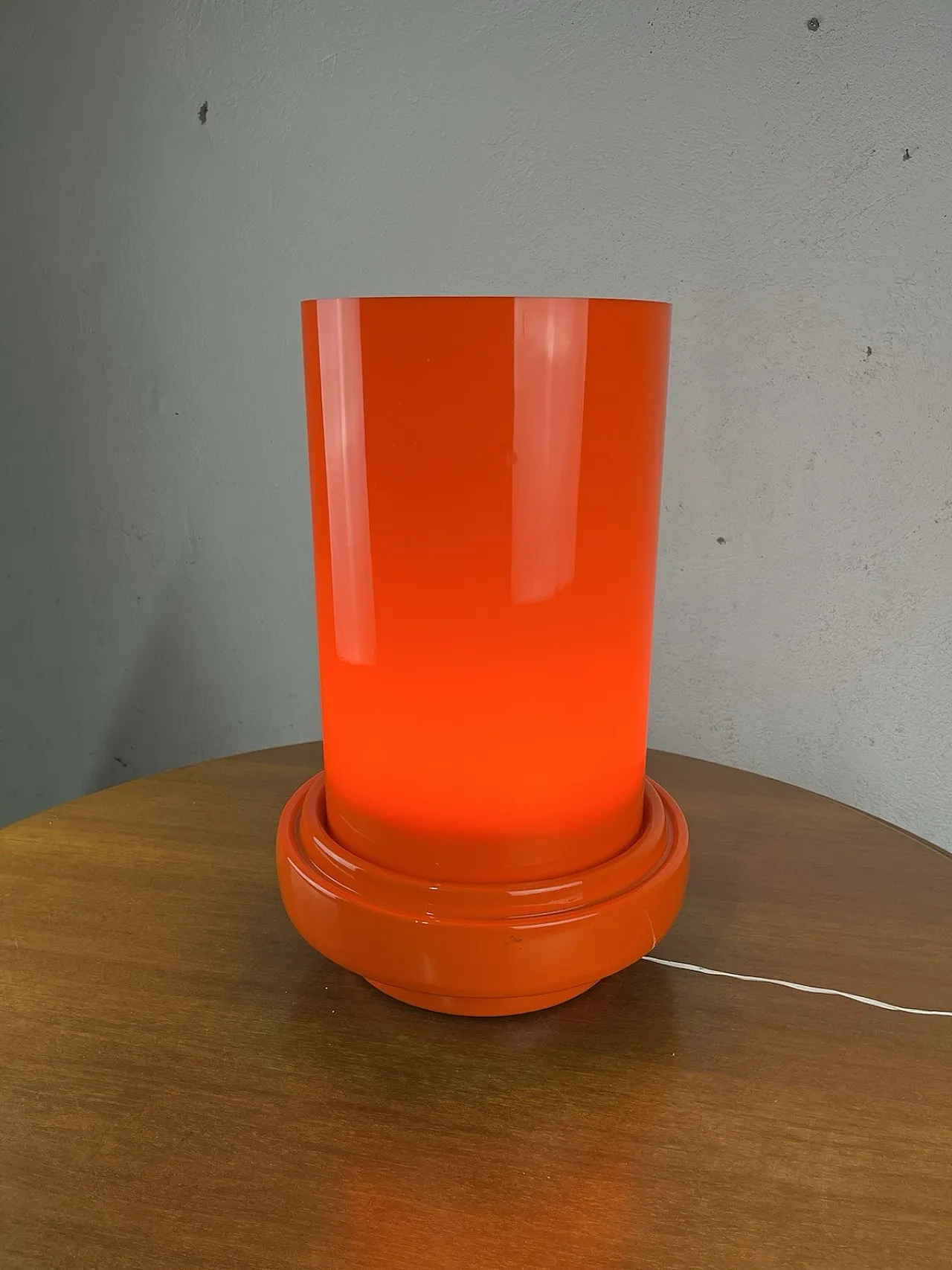 Plastic and ceramic glass table lamp, 1960s 5