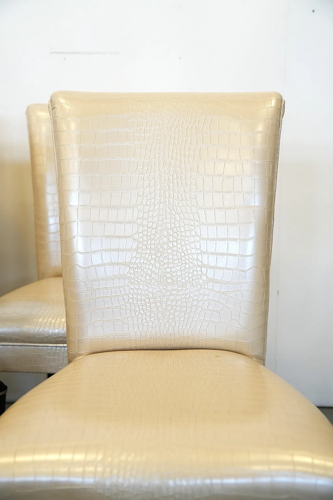 4 Transoceanic Faux Leather Dining Chairs, 2000s 3