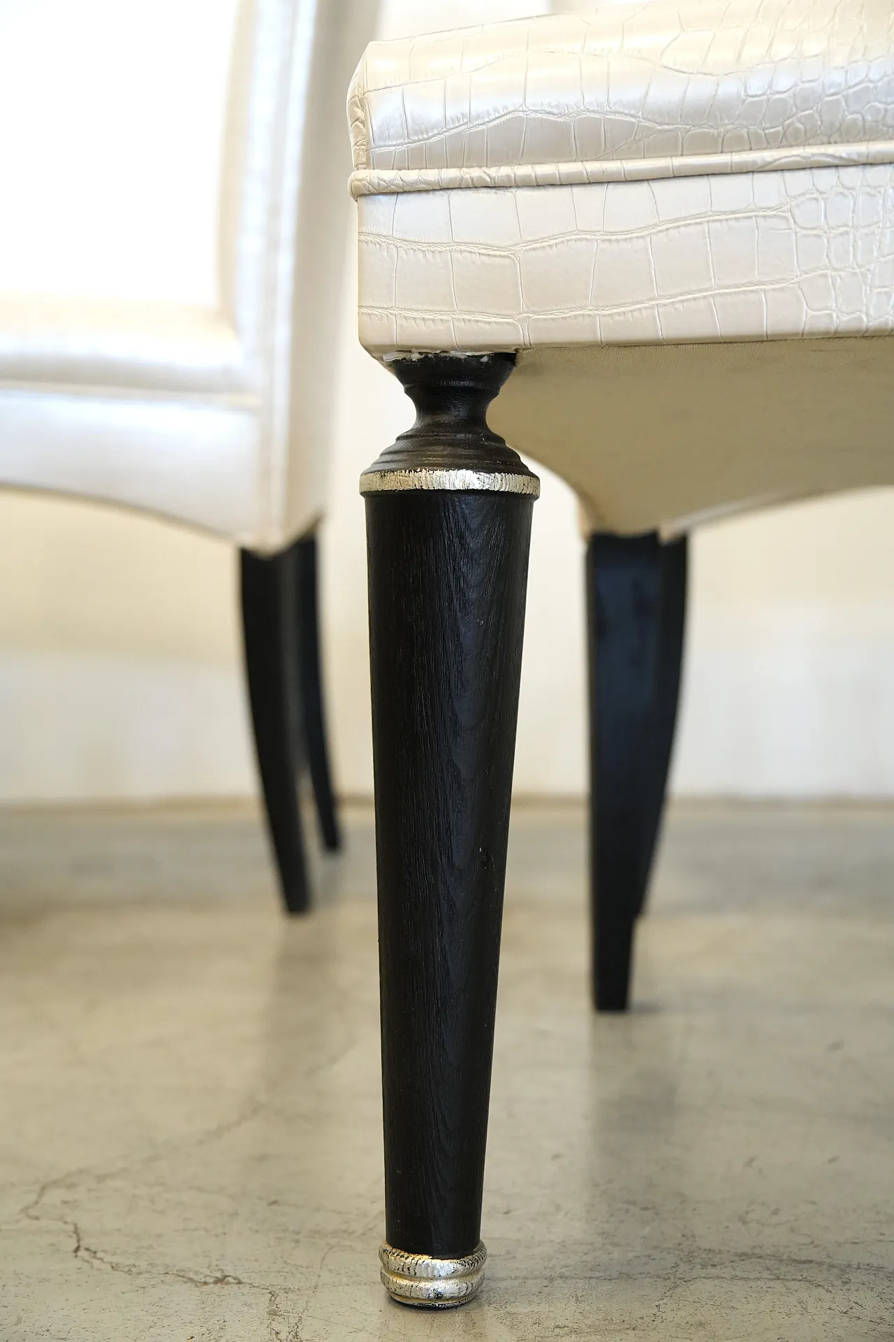 4 Transoceanic Faux Leather Dining Chairs, 2000s 12