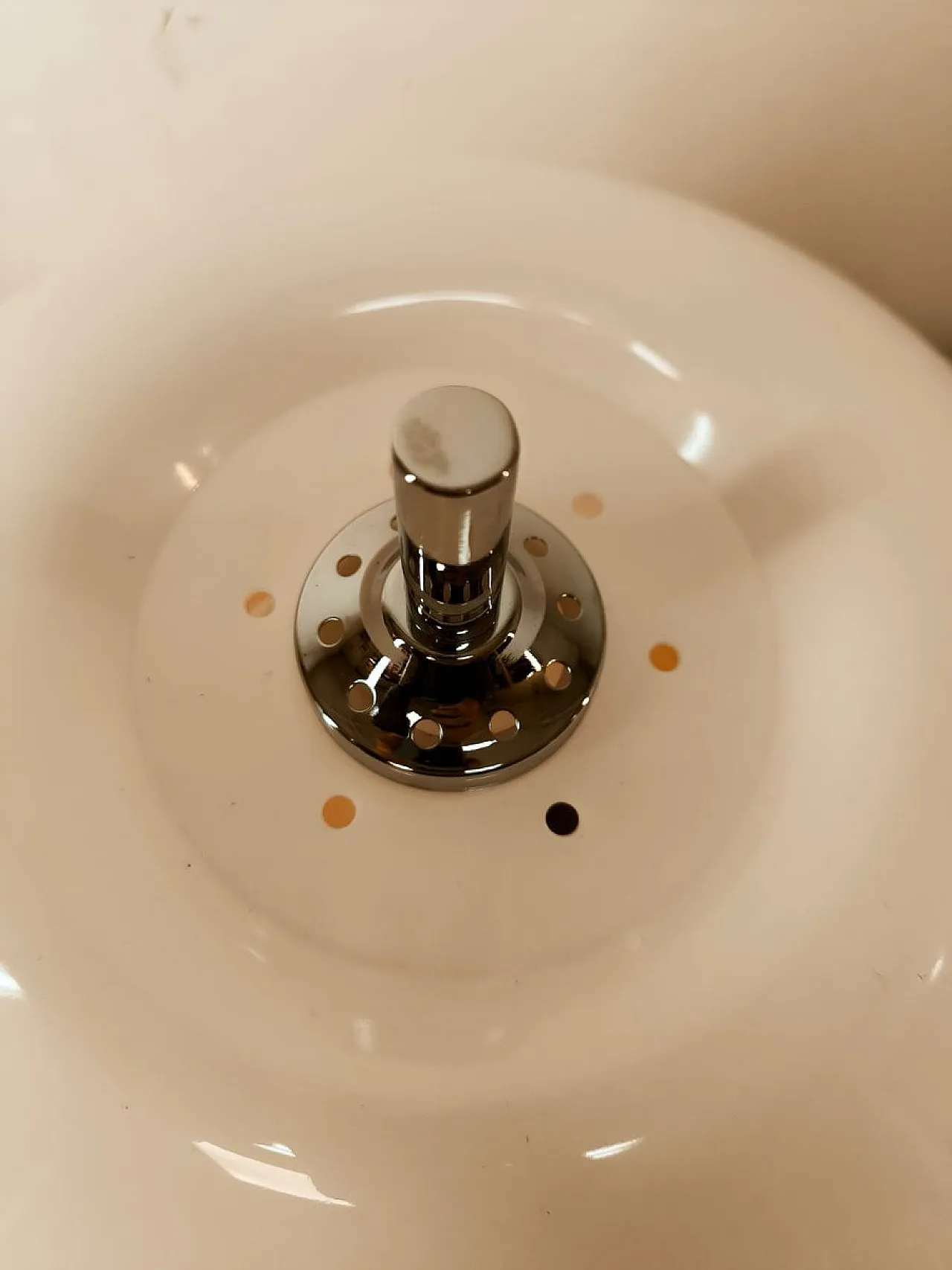 Lampada Space Age bianca e arancione, anni '70 6